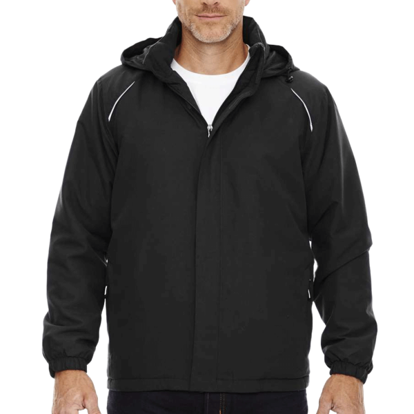 Core 365 Men's Tall Brisk Insulated Jacket, Black, Front view