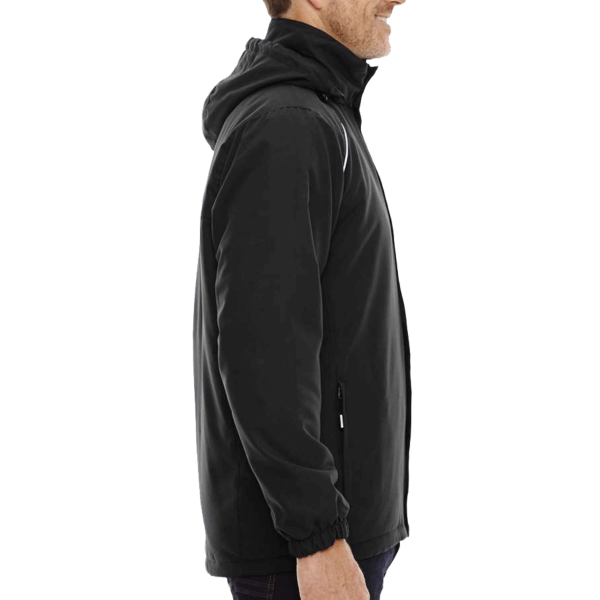 Core 365 Men's Tall Brisk Insulated Jacket, Black, Right Sleeve view