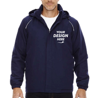 Core 365 Men's Tall Brisk Insulated Jacket, Classic Navy, Front view, Mockup