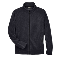 Core 365 Men's Tall Journey Fleece Jacket, Heather Charcoal, Front view