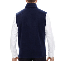 Core 365 Men's Tall Journey Fleece Vest, Classic Navy, Back view