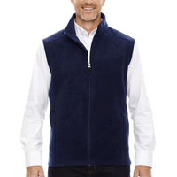 Core 365 Men's Tall Journey Fleece Vest, Classic Navy, Front view