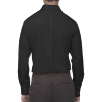 Core 365 Men's Tall Operate Twill Dress Shirt, Black, Back view