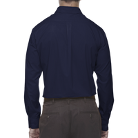 Core 365 Men's Tall Operate Twill Dress Shirt, Classic Navy, Back view