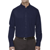 Core 365 Men's Tall Operate Twill Dress Shirt, Classic Navy, Front view