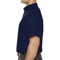Core 365 Men's Tall Optimum Short Sleeve Twill Dress Shirt, Classic Navy, Left Sleeve view