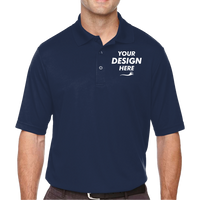 Core 365 Men's Tall Origin Performance Piqué Polo, Classic Navy, Front view, Mockup