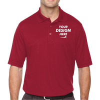 Core 365 Men's Tall Origin Performance Piqué Polo, Classic Red, Front view, Mockup