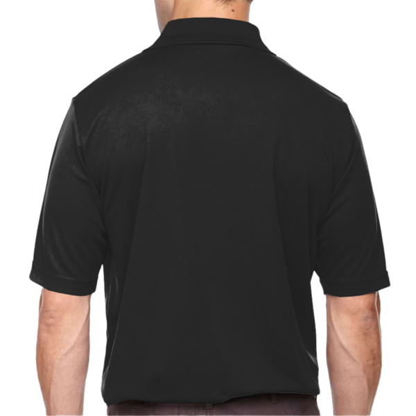 Core 365 Men's Tall Origin Performance Piqué Polo, Black, Back view
