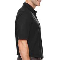 Core 365 Men's Tall Origin Performance Piqué Polo, Black, Right Sleeve view
