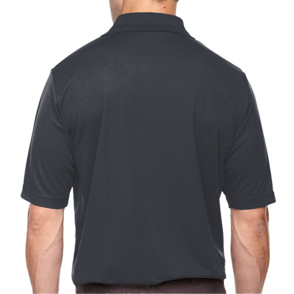Core 365 Men's Tall Origin Performance Piqué Polo, Carbon, Back view