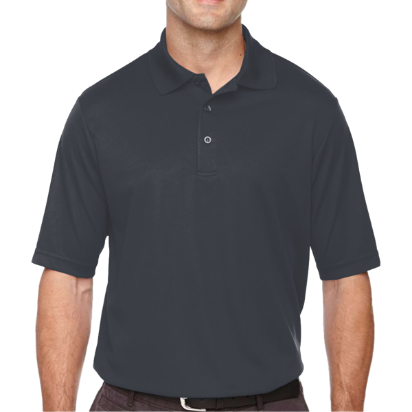 Core 365 Men's Tall Origin Performance Piqué Polo, Carbon, Front view