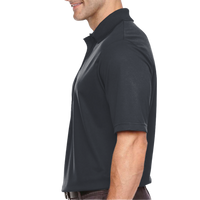 Core 365 Men's Tall Origin Performance Piqué Polo, Carbon, Left Sleeve view