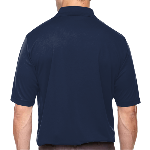 Core 365 Men's Tall Origin Performance Piqué Polo, Classic Navy, Back view