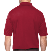 Core 365 Men's Tall Origin Performance Piqué Polo, Classic Red, Back view
