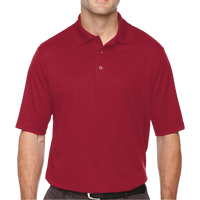 Core 365 Men's Tall Origin Performance Piqué Polo, Classic Red, Front view