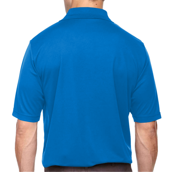 Core 365 Men's Tall Origin Performance Piqué Polo, True Royal, Back view