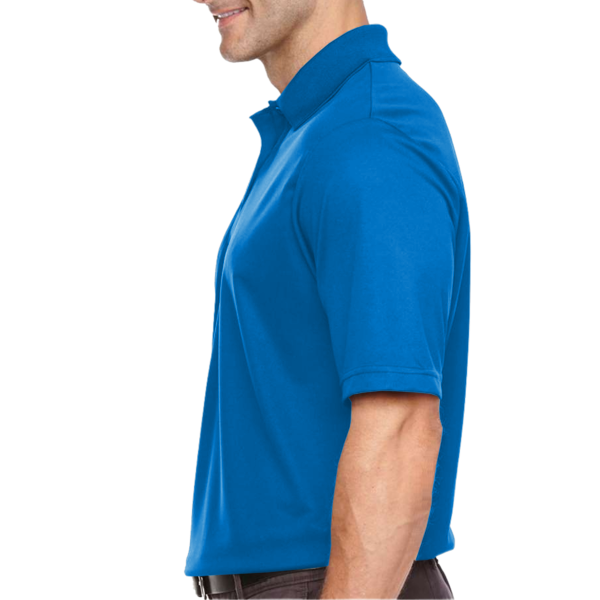 Core 365 Men's Tall Origin Performance Piqué Polo, True Royal, Left Sleeve view