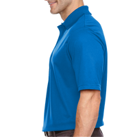 Core 365 Men's Tall Origin Performance Piqué Polo, True Royal, Left Sleeve view