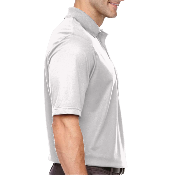 Core 365 Men's Tall Origin Performance Piqué Polo, White, Right Sleeve view