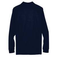 Core 365 Men's Tall Pinnacle Performance Long Sleeve Piqué Polo, Classic Navy, Back view