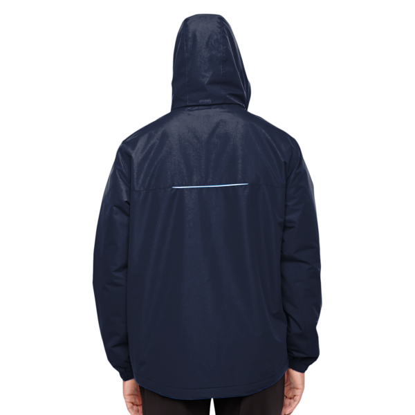 Core 365 Men's Tall Profile Fleece-Lined All-Season Jacket, Classic Navy, Back view