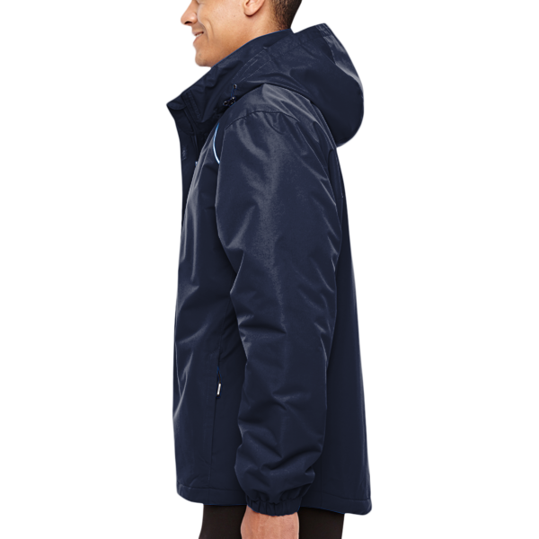 Core 365 Men's Tall Profile Fleece-Lined All-Season Jacket, Classic Navy, Left Sleeve view