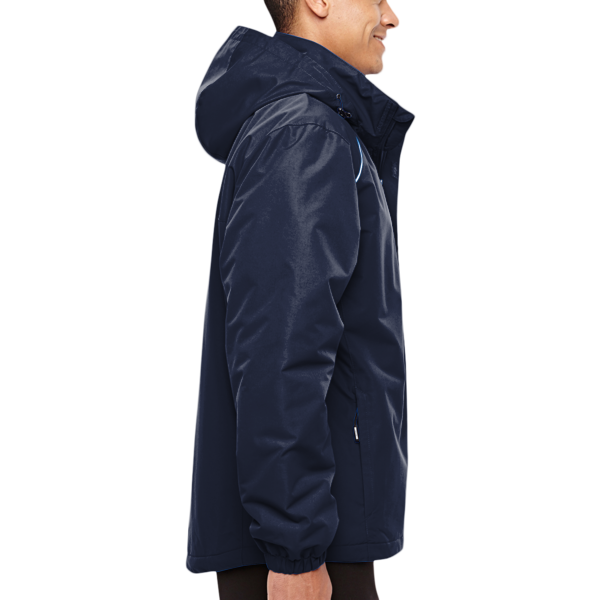 Core 365 Men's Tall Profile Fleece-Lined All-Season Jacket, Classic Navy, Right Sleeve view