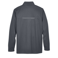 Core 365 Men's Tall Techno Lite Three-Layer Knit Tech-Shell, Carbon, Back view