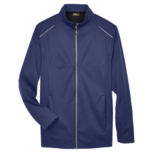 Core 365 Men's Tall Techno Lite Three-Layer Knit Tech-Shell, Classic Navy, Front view