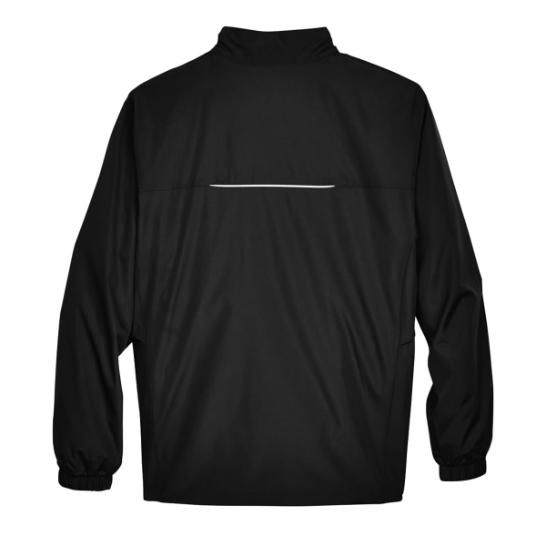 Core 365 Men's Techno Lite Motivate Unlined Lightweight Jacket, Black, Back view