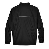 Core 365 Men's Techno Lite Motivate Unlined Lightweight Jacket, Black, Back view