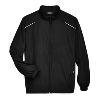 Core 365 Men's Techno Lite Motivate Unlined Lightweight Jacket, Black, Front view