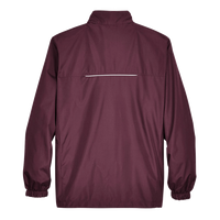 Core 365 Men's Techno Lite Motivate Unlined Lightweight Jacket, Burgundy, Back view