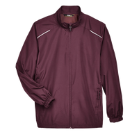 Core 365 Men's Techno Lite Motivate Unlined Lightweight Jacket, Burgundy, Front view
