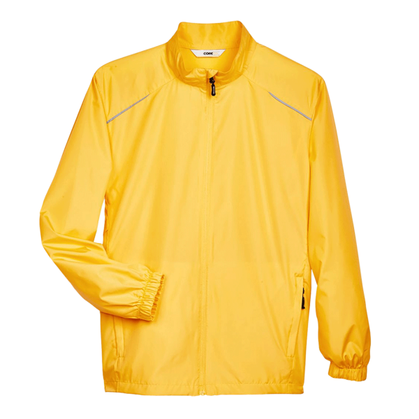 Core 365 Men's Techno Lite Motivate Unlined Lightweight Jacket, Campus Gold, Front view