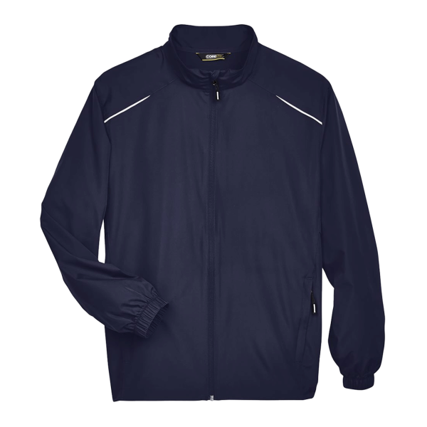 Core 365 Men's Techno Lite Motivate Unlined Lightweight Jacket, Classic Navy, Front view