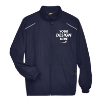 Core 365 Men's Techno Lite Motivate Unlined Lightweight Jacket, Classic Navy, Front view, Mockup