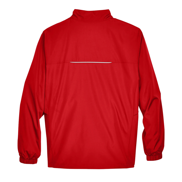 Core 365 Men's Techno Lite Motivate Unlined Lightweight Jacket, Classic Red, Back view