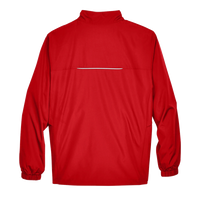 Core 365 Men's Techno Lite Motivate Unlined Lightweight Jacket, Classic Red, Back view