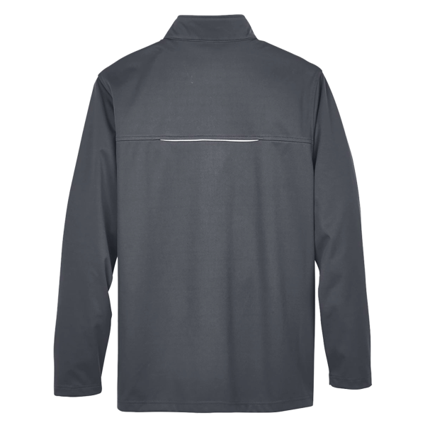 Core 365 Men's Techno Lite Three-Layer Knit Tech-Shell, Carbon, Back view