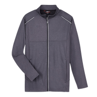 Core 365 Men's Techno Lite Three-Layer Knit Tech-Shell, Carbon Heather, Front view