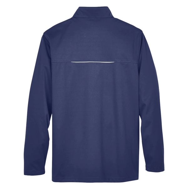 Core 365 Men's Techno Lite Three-Layer Knit Tech-Shell, Classic Navy, Back view