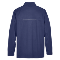 Core 365 Men's Techno Lite Three-Layer Knit Tech-Shell, Classic Navy, Back view