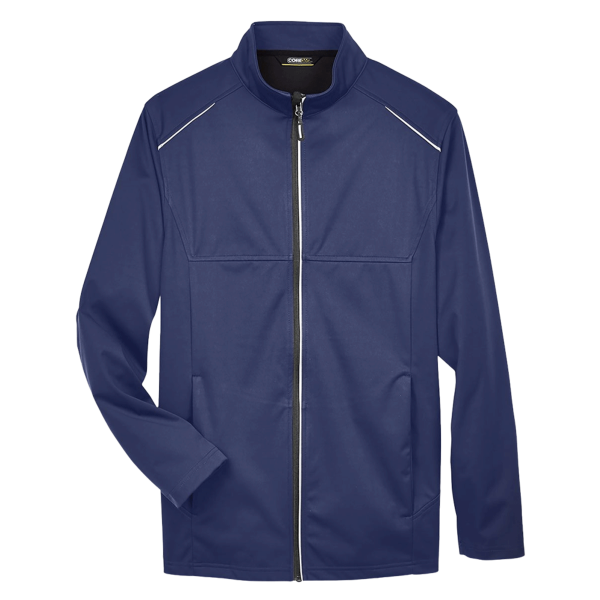 Core 365 Men's Techno Lite Three-Layer Knit Tech-Shell, Classic Navy, Front view