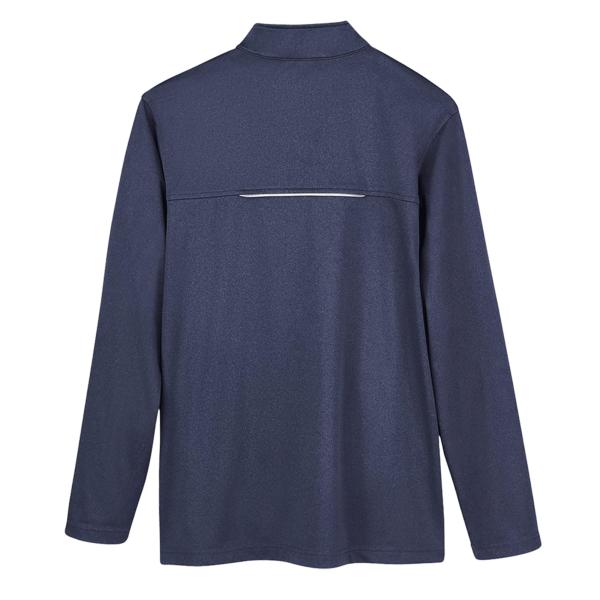 Core 365 Men's Techno Lite Three-Layer Knit Tech-Shell, Classic Navy Heather, Back view