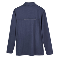 Core 365 Men's Techno Lite Three-Layer Knit Tech-Shell, Classic Navy Heather, Back view