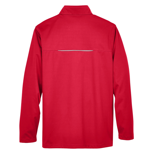Core 365 Men's Techno Lite Three-Layer Knit Tech-Shell, Classic Red, Back view