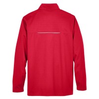 Core 365 Men's Techno Lite Three-Layer Knit Tech-Shell, Classic Red, Back view
