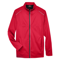 Core 365 Men's Techno Lite Three-Layer Knit Tech-Shell, Classic Red, Front view